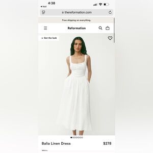Brand New Reformation Linen Dress